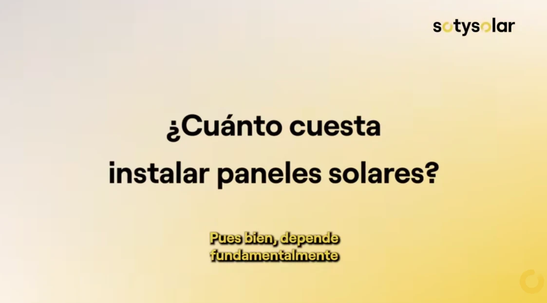 ¿Cuándo cuesta una instalación de placas solares?
