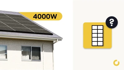 ¿Cuántas placas solares necesito para generar 4000 w?